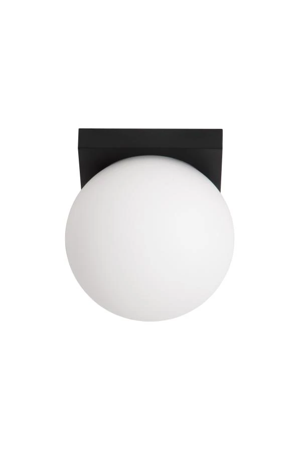 Lucide TASSA - Plafonnier Salle de bains - Ø 13,5 cm - LED Dim to warm - 1x12W 1800K/3000K - IP40 - Noir - éteint